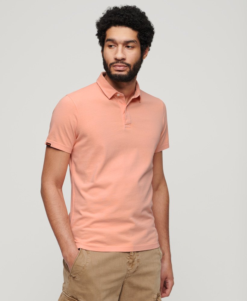 Pink superdry polo shirt best sale