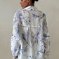 Charli London Maxine Shirt Blue & White Print