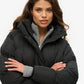 Superdry Longline Hooded Duvet Coat Black