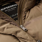 Superdry Longline Hooded Duvet Coat Fossil Brown